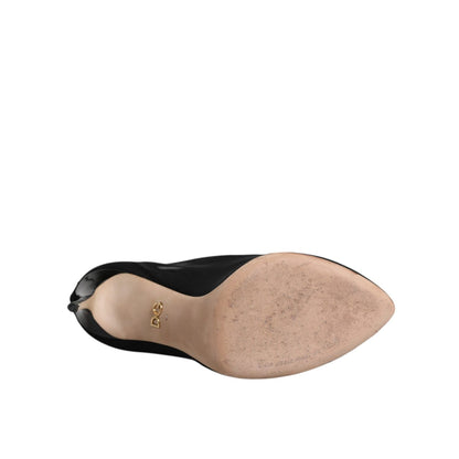 Dolce & Gabbana Black Nylon Mesh Sock Style Boots Shoes