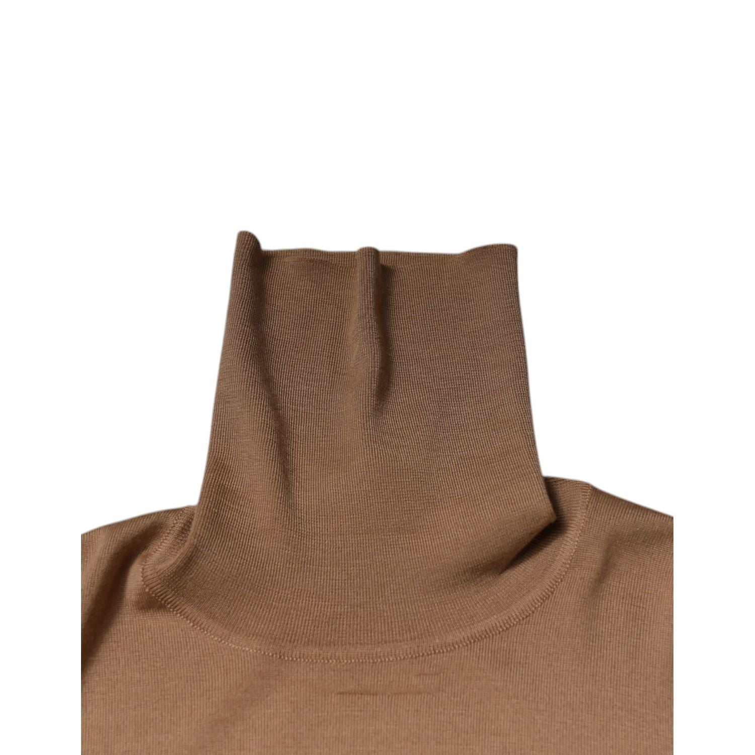 Dolce & Gabbana Brown Turtleneck Long Sleeve Pullover Sweater
