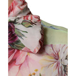 Dolce & Gabbana Multicolor Floral Patchwork Ascot Collar Top TSH86535-38