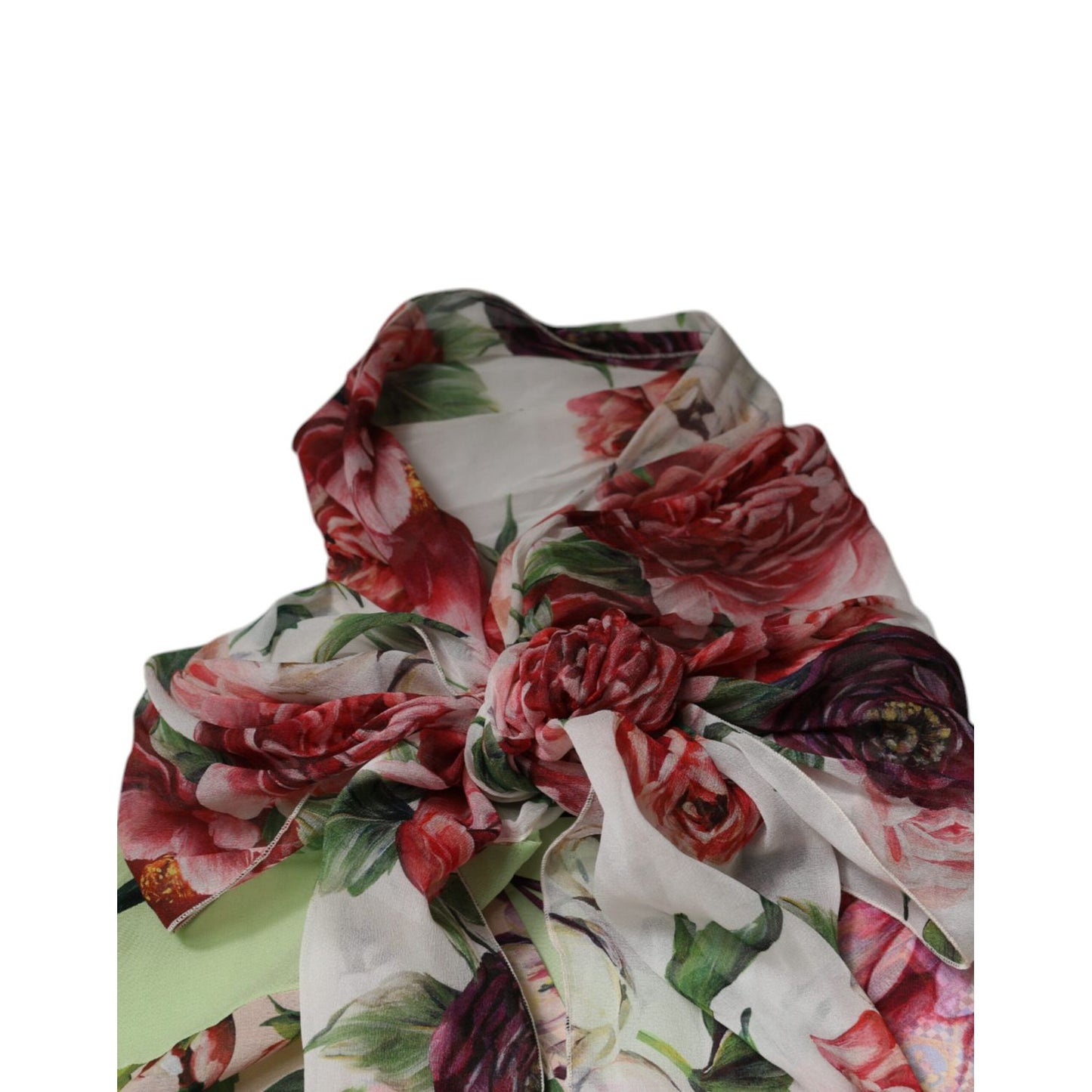 Dolce & Gabbana Multicolor Floral Patchwork Ascot Collar Top TSH86535-38