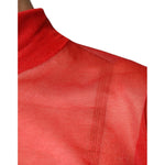 Dolce & Gabbana Red Mesh Turtleneck Long Sleeve Blouse Top TSH86828-40