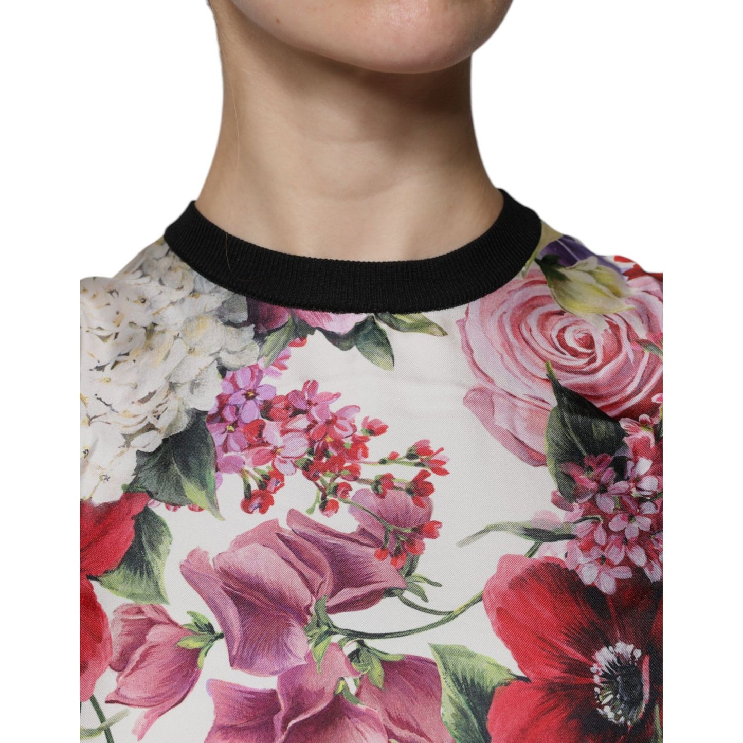 Dolce & Gabbana Multicolor Floral Silk Sleeveless Tank Blouse Top TSH86834-38