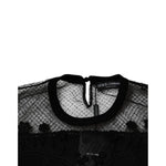 Dolce & Gabbana Black Floral Lace Short Sleeves Blouse Top TSH86836-38