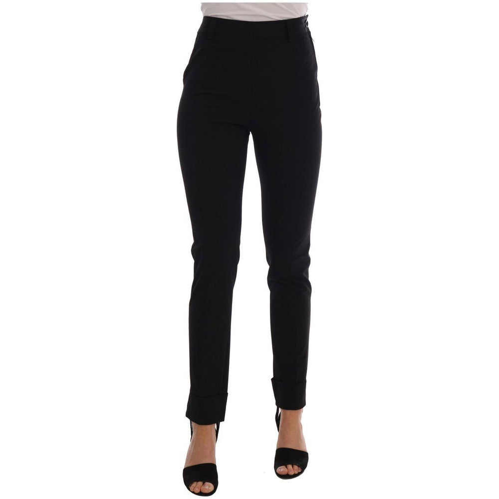 Ermanno Scervino Black Stretch Leggings Pants BYX1163-2