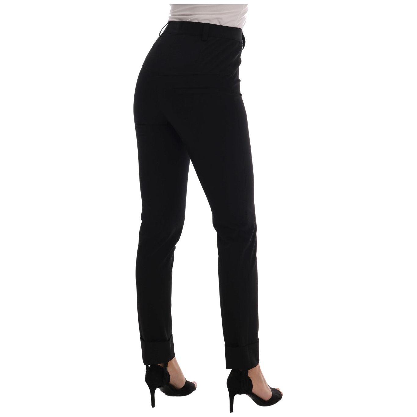 Ermanno Scervino Black Stretch Leggings Pants BYX1163-2