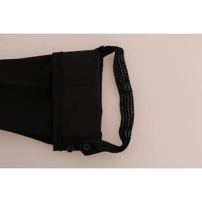 Ermanno Scervino Black Stretch Leggings Pants Jeans & Pants