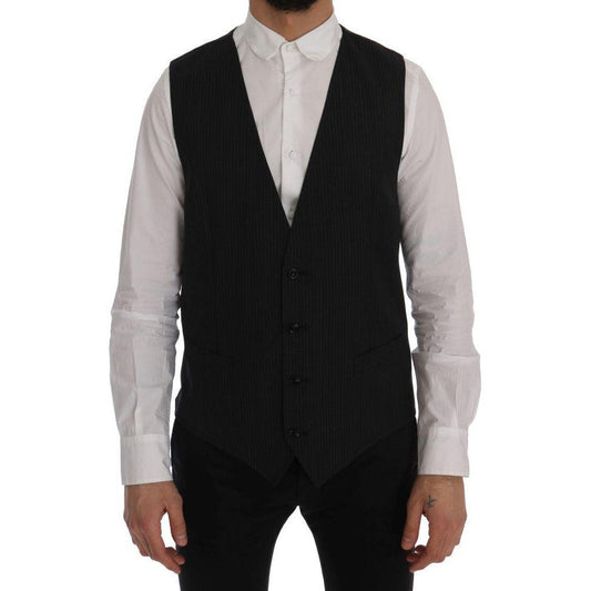 Dolce & Gabbana Gray Wool Stretch Vest SIG60320-1