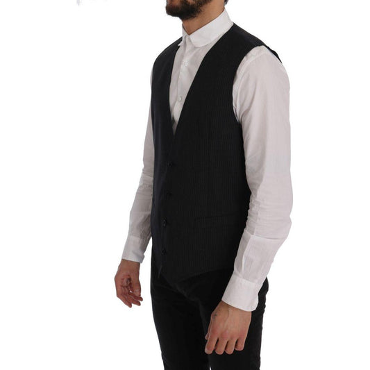 Dolce & Gabbana Gray Wool Stretch Vest SIG60320-1