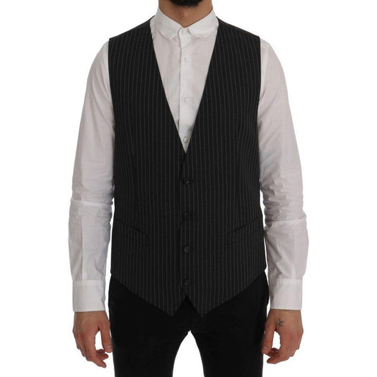 Dolce & Gabbana Gray Wool Stretch Vest SIG60341-1
