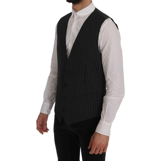 Dolce & Gabbana Gray Wool Stretch Vest SIG60341-1