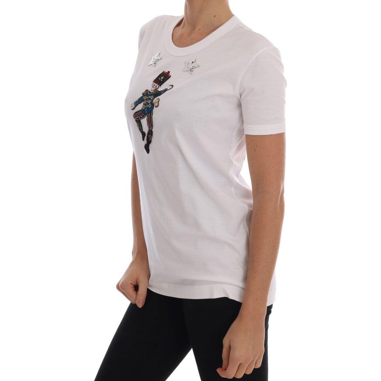 تي شيرت من القطن مزين بالترتر من Dolce &amp; Gabbana