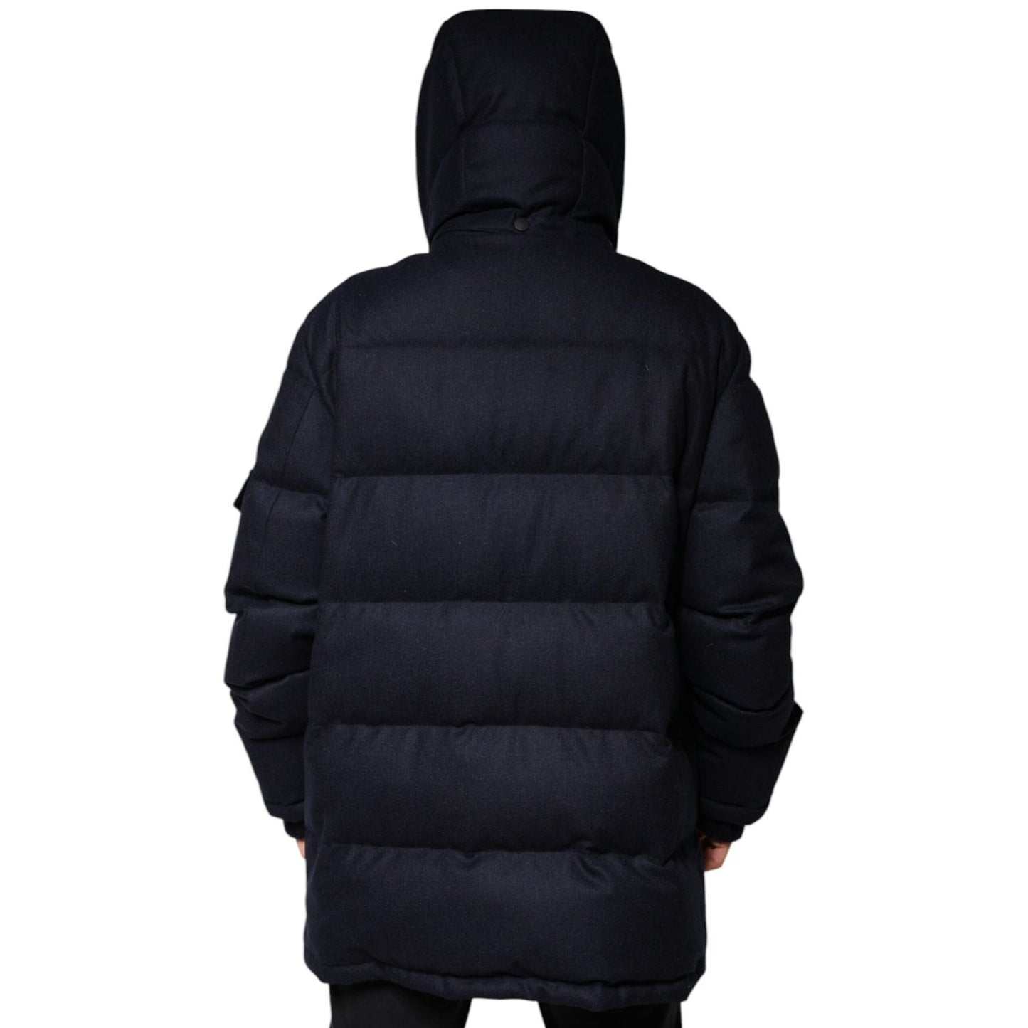 Dolce & Gabbana Black Nylon Hooded Puffer Men Coat Jacket JKT3781-50