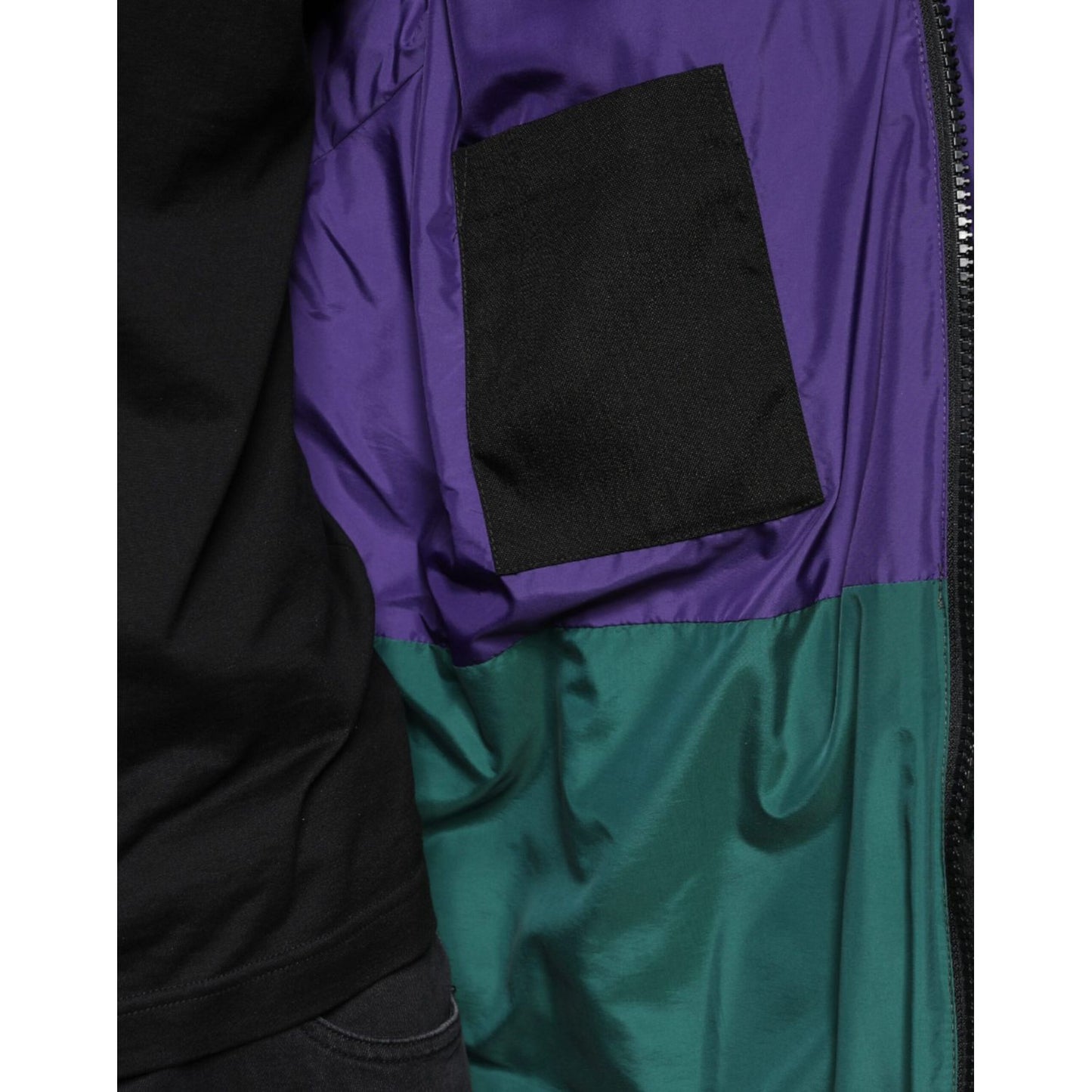 Dolce & Gabbana Black Nylon Puffer Men Full Zip Jacket TSH3790-52