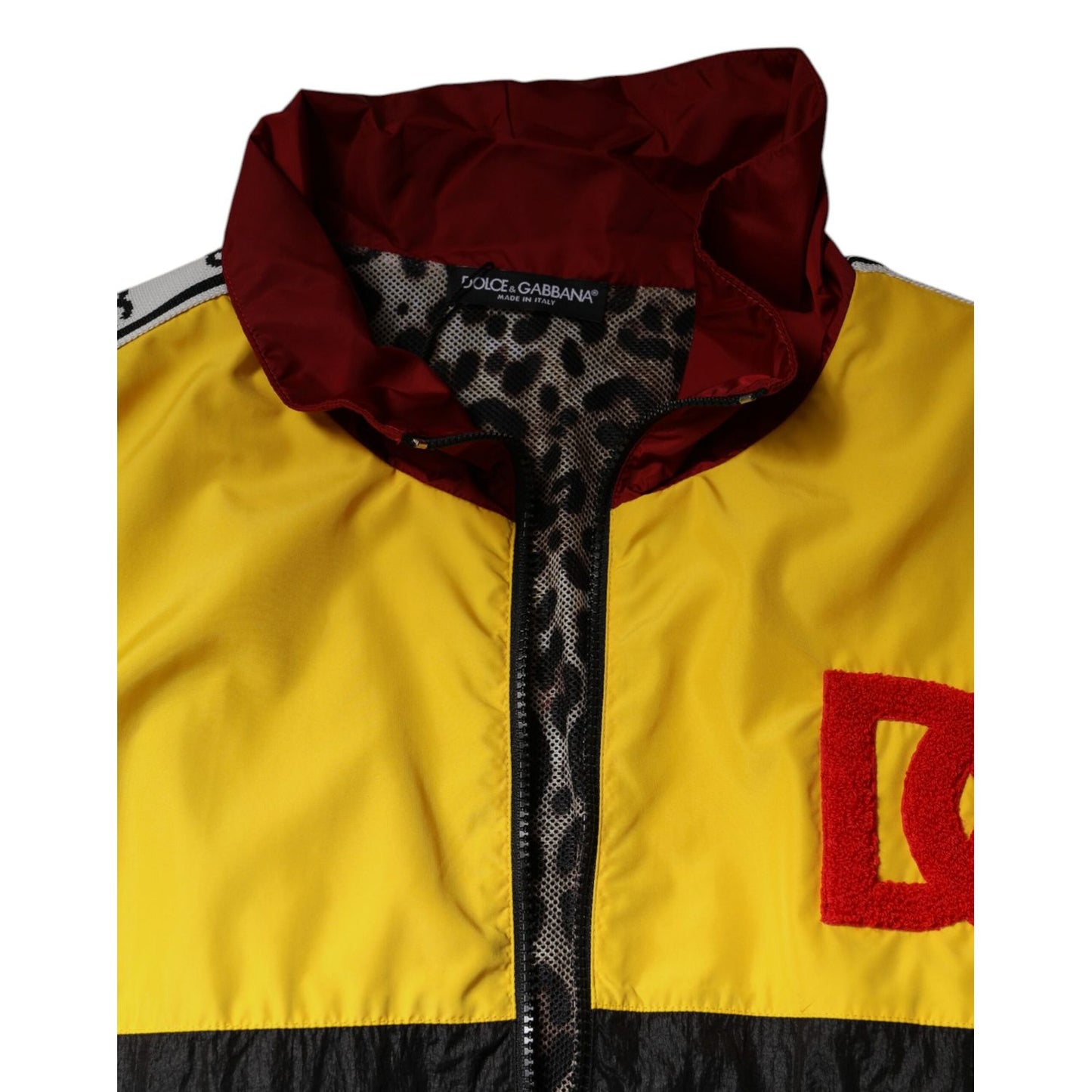 Dolce & Gabbana Multicolor Patchwork Men Full Zip Sweater JKT3786-48
