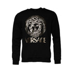 Versace Black Medusa Fleece Men Crew Neck Sweatshirt Sweater