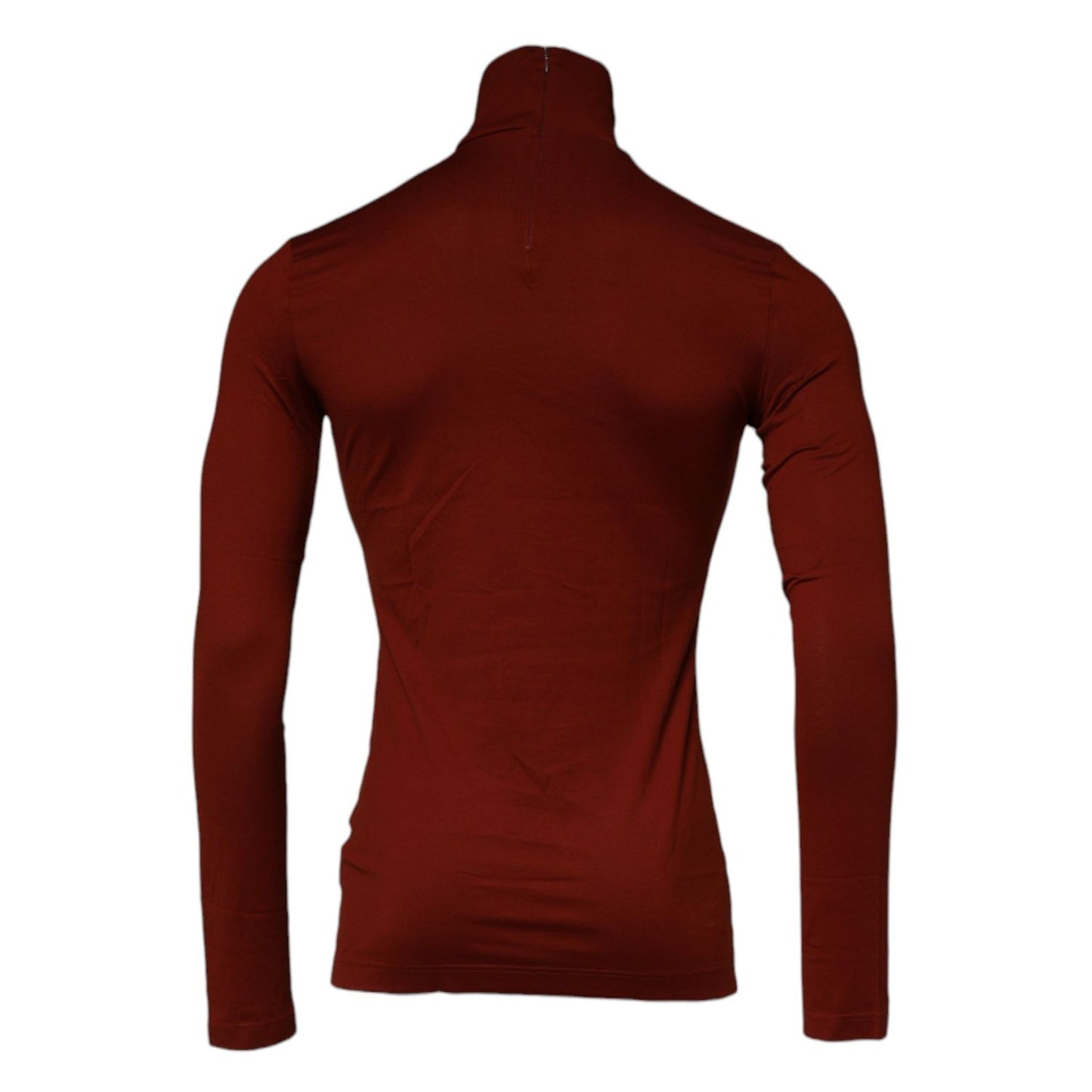 Dolce & Gabbana Red Cotton Turtleneck Men Pullover Sweater TSH87494-46