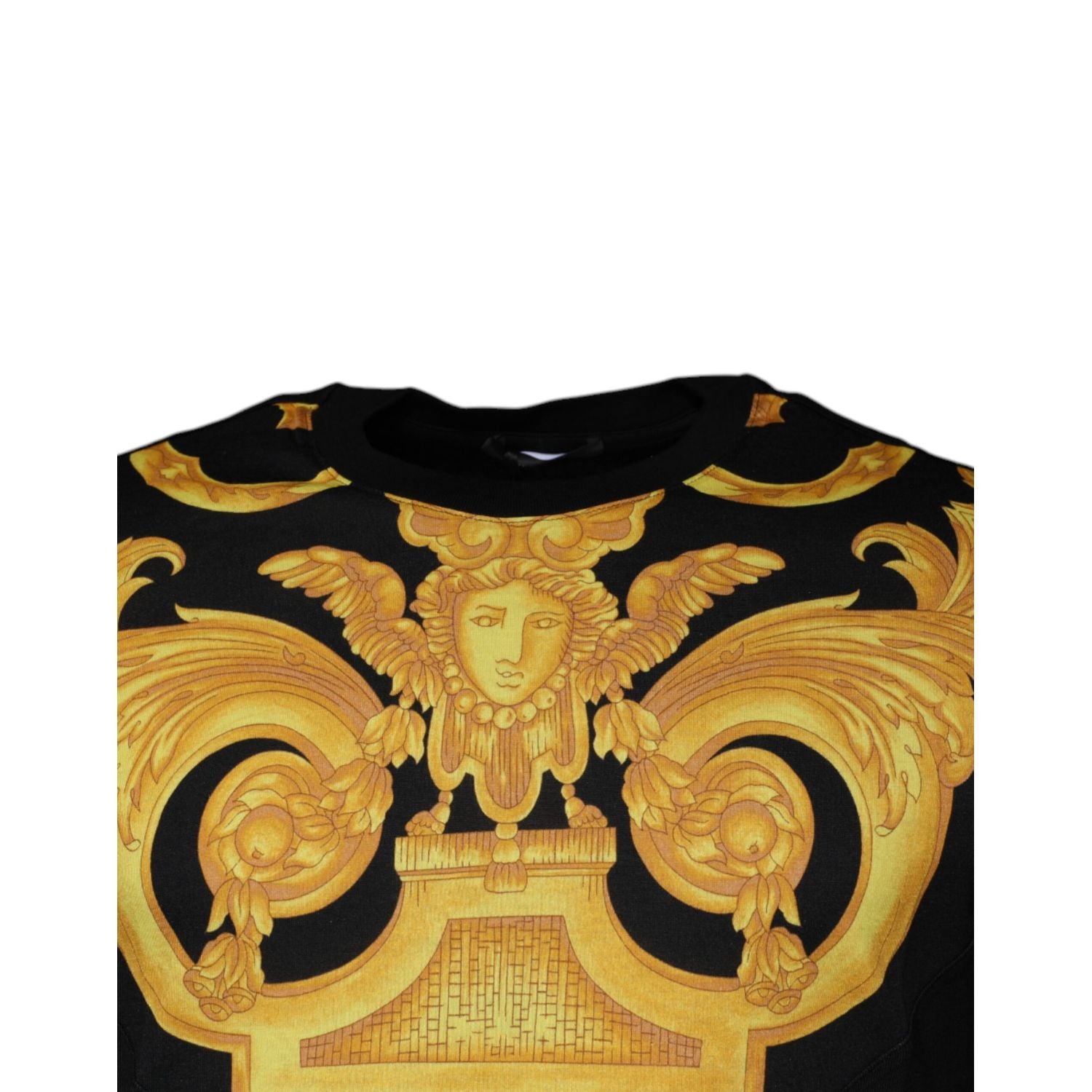 Versace Black Medusa Print Cotton Crew Neck T-shirt