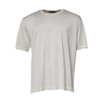 Dolce & Gabbana Off White Silk CrewNeck Short Sleeve T-shirt TSH87254-54