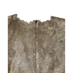 Dolce & Gabbana Gold Floral Lace A-line Sheath Mini Dress DR281297-44