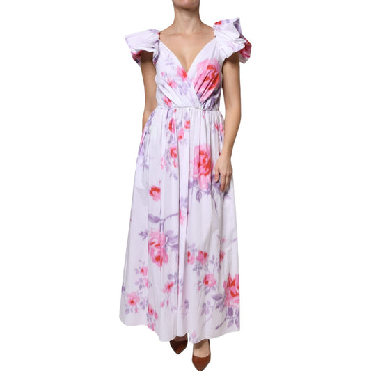Philosophy White Floral Cotton Maxi Dress
