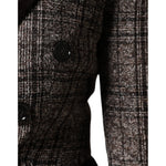 Dolce & Gabbana Brown Plaid Long Sleeve Cropped Coat Jacket JKT3275-40