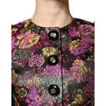 Dolce & Gabbana Multicolor Floral Jacquard Cropped Jacket JKT4101-36