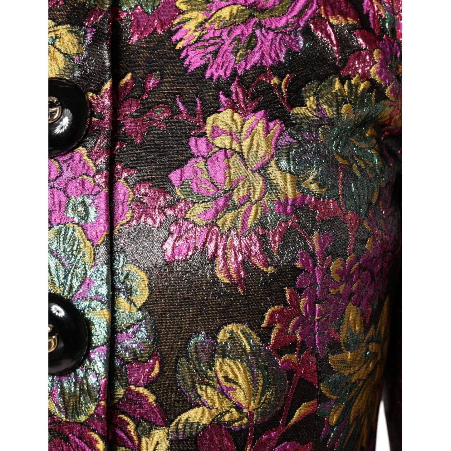 Dolce & Gabbana Multicolor Floral Jacquard Cropped Jacket JKT4101-36