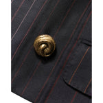 Dolce & Gabbana Multicolor Stripes Wool Cropped Blazer Coat Jacket JKT4179-40