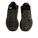Dolce & Gabbana Gold Glitter Leopard Sorrento Sneakers Shoes LA12203-36