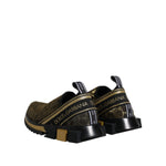 Dolce & Gabbana Gold Glitter Leopard Sorrento Sneakers Shoes LA12203-36