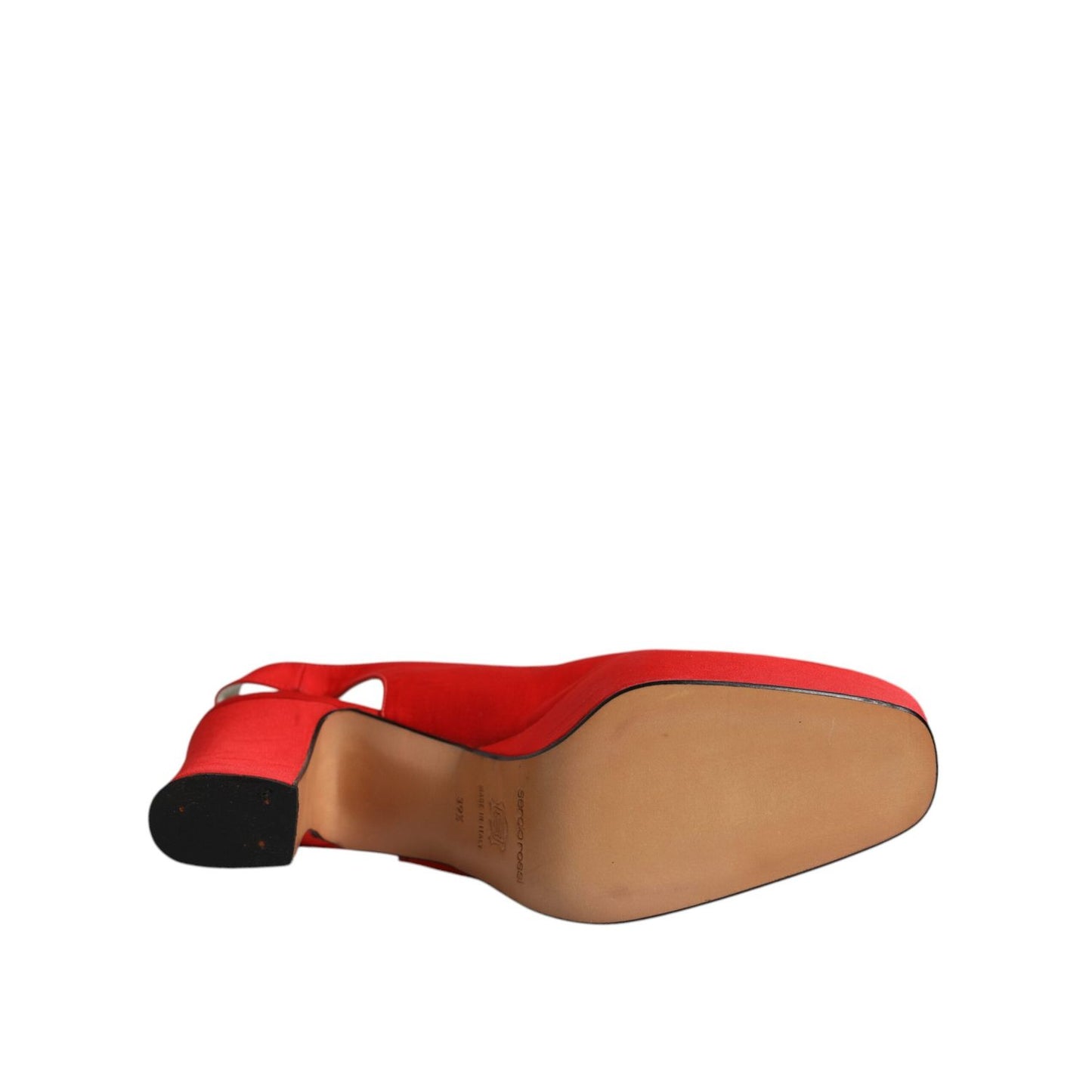 Dolce & Gabbana Red Platform Slingback Heels Sandals Shoes LA12219-39.5
