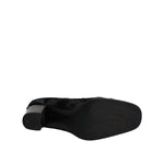 Dolce & Gabbana Black Leather Block Heels Pumps Shoes LA12225-40