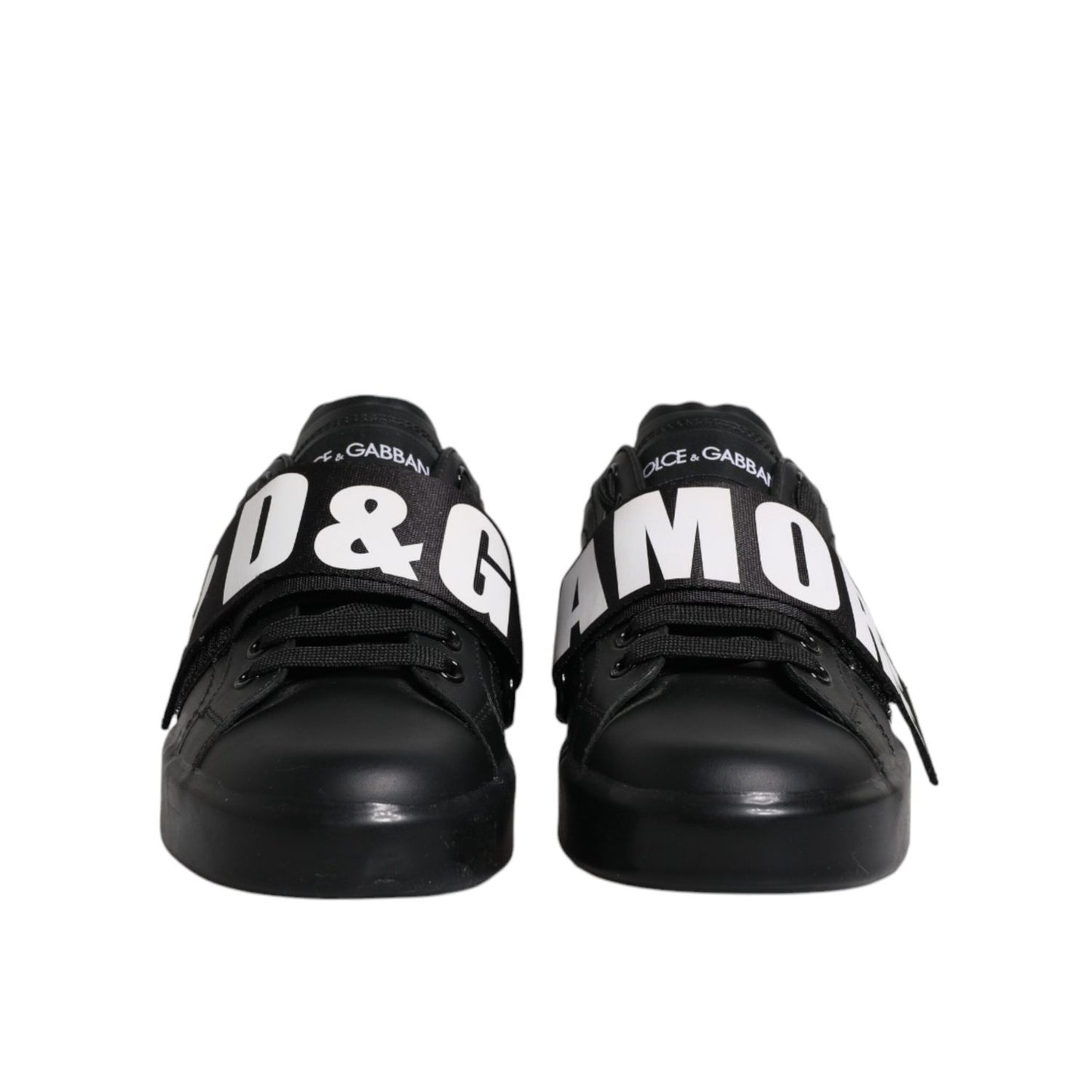 Dolce & Gabbana Black D&G AMORE Low Top Sneakers Shoes LA12259-37