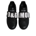 Dolce & Gabbana Black D&G AMORE Low Top Sneakers Shoes LA12259-37