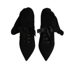 Dolce & Gabbana Black Stiletto Heels Mid Calf Boots Shoes LA12275-40.5