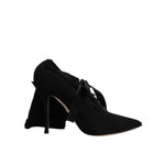 Dolce & Gabbana Black Stiletto Heels Mid Calf Boots Shoes LA12275-40.5