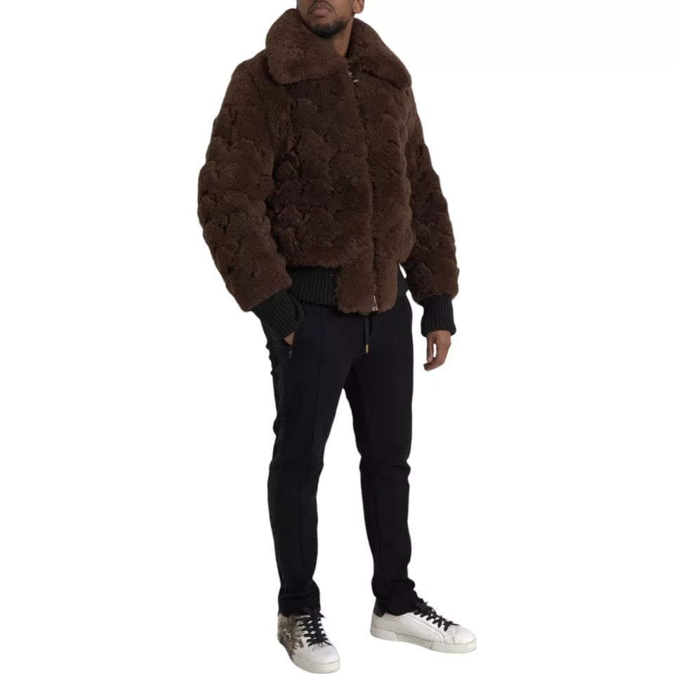 Bottega Veneta Brown Fur Lamb Shearling Coat Jacket JKT4061-48