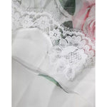 Dolce & Gabbana White Silk Floral Print A-line Midi Dress