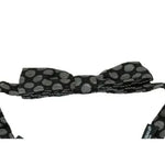 Dolce & Gabbana Black Silk Circles Men Necktie Bow Tie FT3000