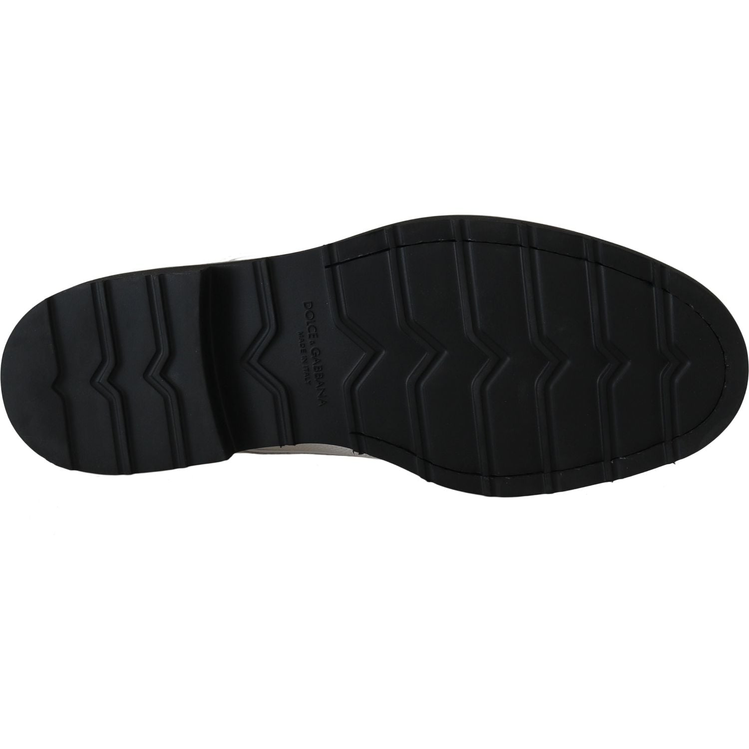 حذاء دولتشي آند غابانا الأنيق باللون الأبيض من الجلد الرسمي