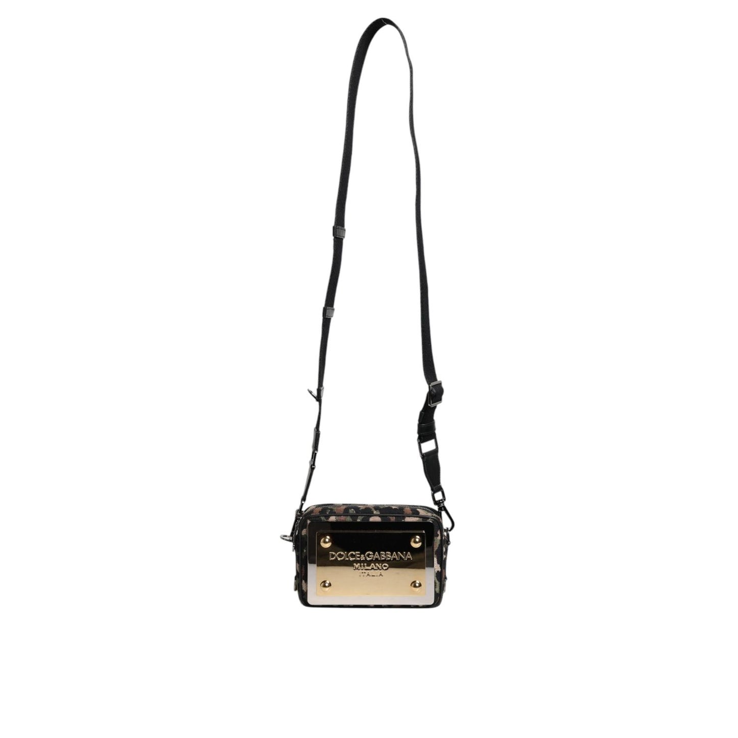 Dolce & Gabbana Multicolor Leopard Jacquard DG Logo Crossbody Bag