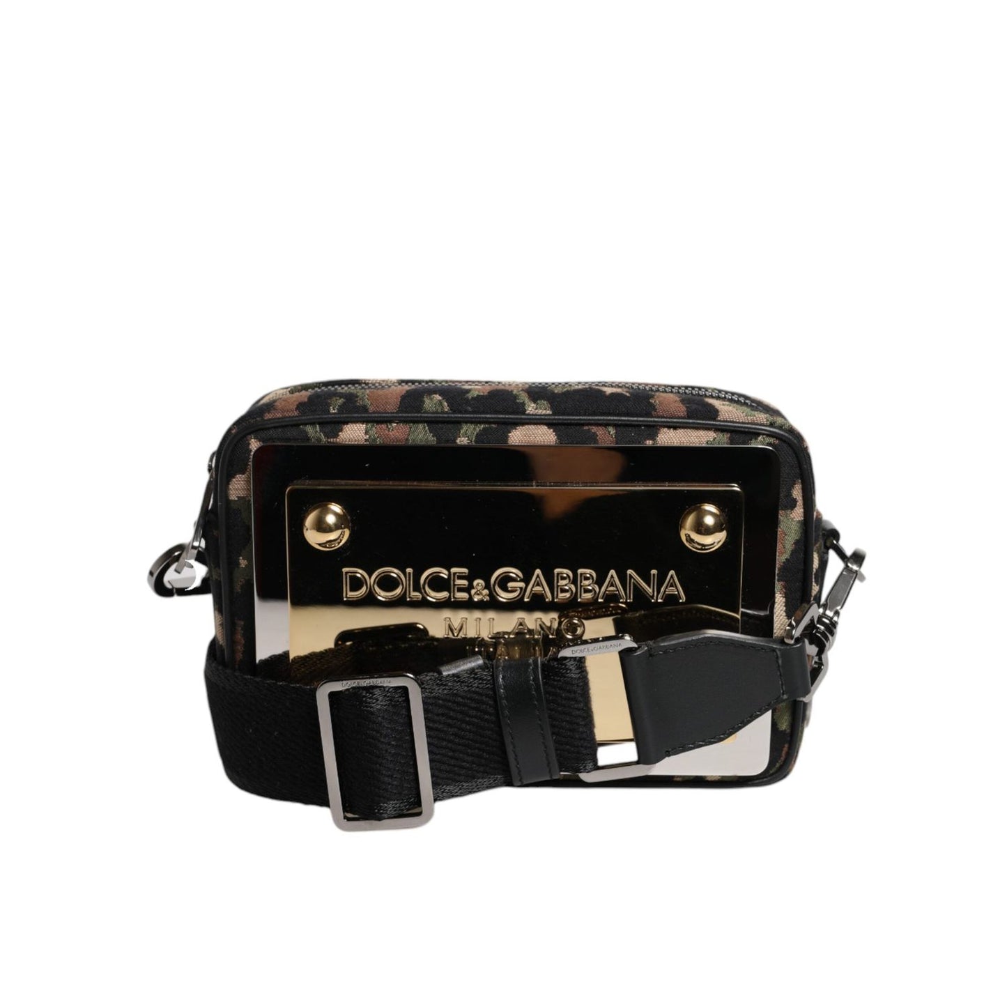 Dolce & Gabbana Multicolor Leopard Jacquard DG Logo Crossbody Bag