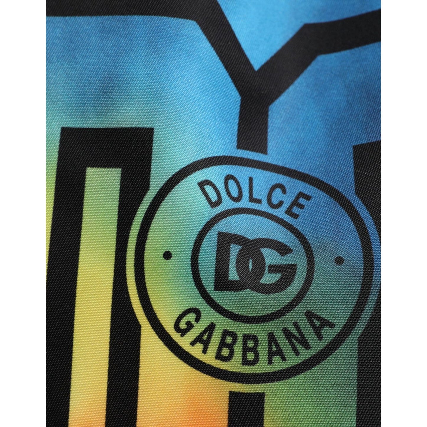 Dolce & Gabbana Multicolor Tie Dye Nylon Logo Print Kids Backpack Bag
