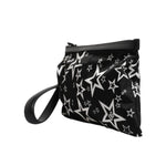 Dolce & Gabbana Black White Stars Pattern Clutch Pouch Bag