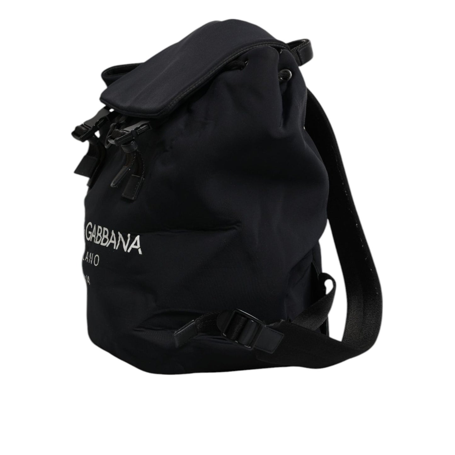 Dolce & Gabbana Black Neoprene Nylon DG Logo School Backpack Bag BAG4141