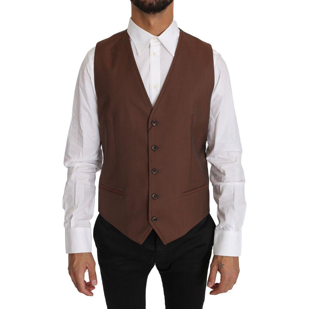 سترة رسمية أنيقة باللونين البرونزي والرمادي من دولتشي آند غابانا بقصّة Slim Fit