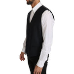 Dolce & Gabbana Gray Wool Silk Waistcoat Vest TSH2664-52