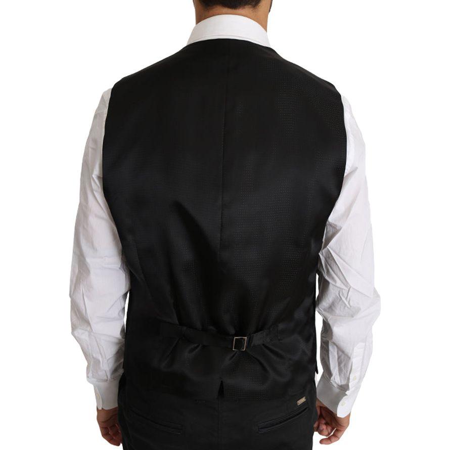 Dolce & Gabbana Gray Wool Silk Waistcoat Vest TSH2664-52