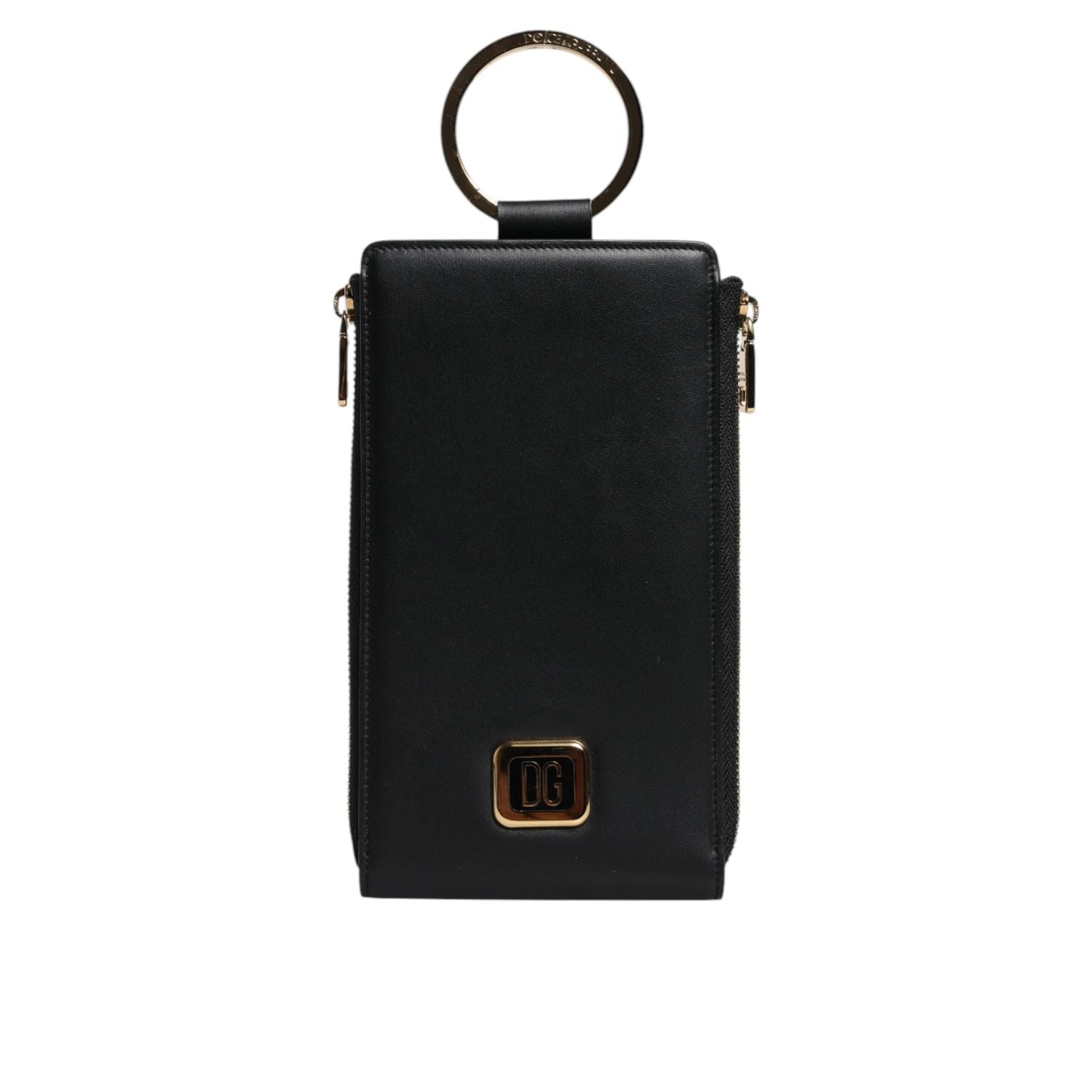 Front view with bag zipped and handles upright.