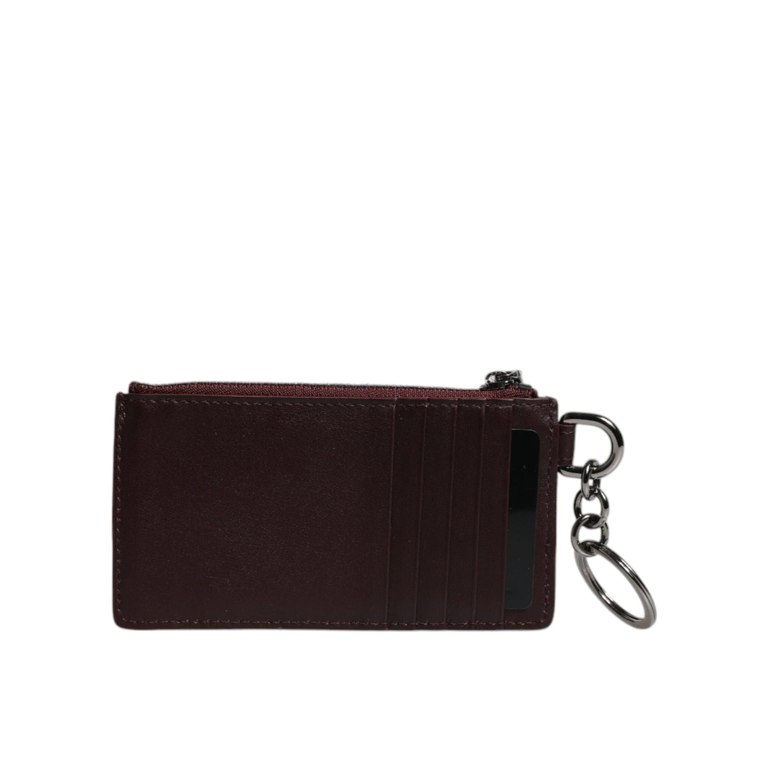 Dolce & Gabbana Brown Calfskin Leather DG Logo Card Holder Wallet
